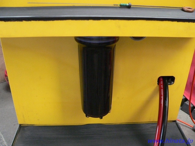 洗浄中フィルター