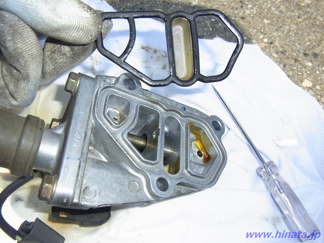 パッキン交換中