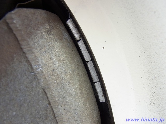 バランスウェイト再貼付