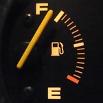 Fを振り切った燃料計