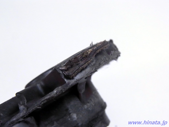 曲がったデスビローターの電極その2