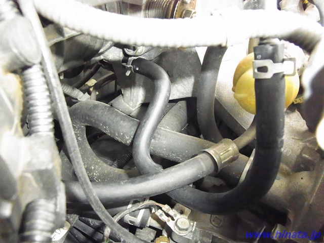 交換後のホース