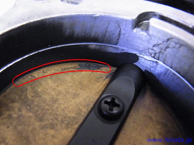 剥がしたモリブデンコート