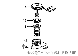 リザーブキャップのパッキン