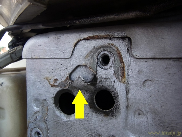 フック状のストッパー