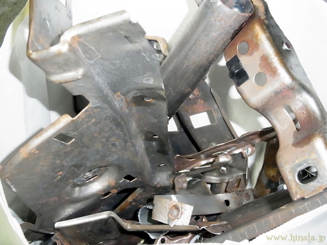 解体したフレーム