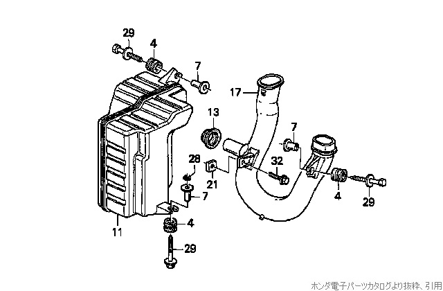レゾネーターチャンバー部のパーツリスト