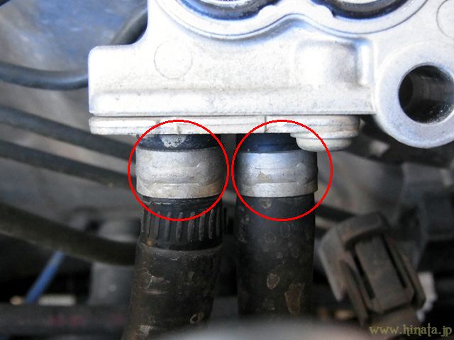 EACVの冷却水チューブ