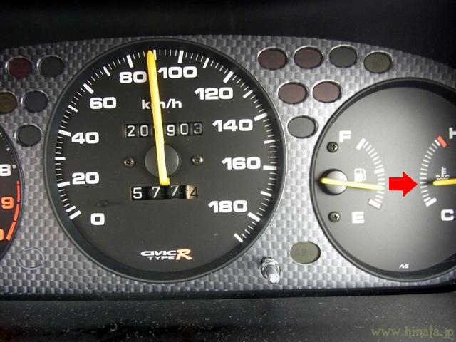 水温計の針の動き