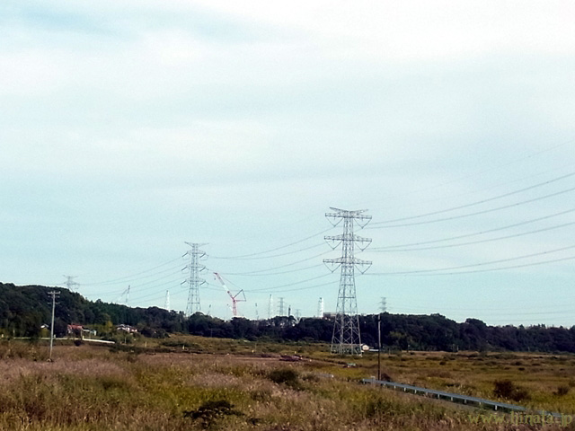 R6より望む福島第一原子力発電所