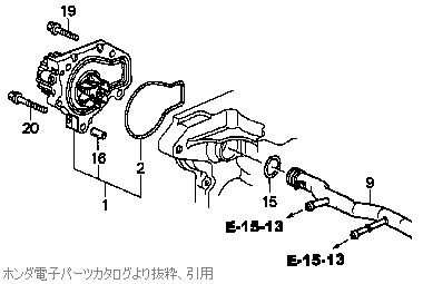 ウォーターポンプ部パーツリスト