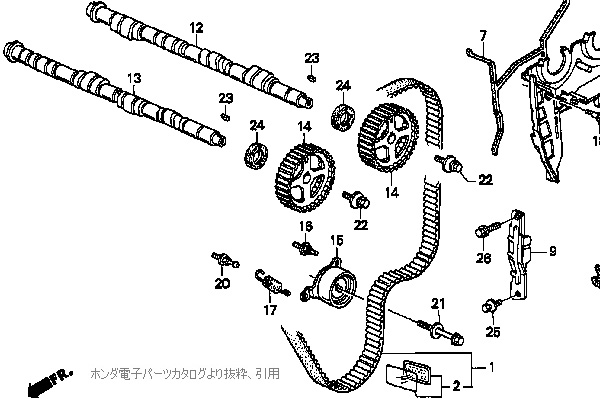 ウォーターポンプ部パーツリスト