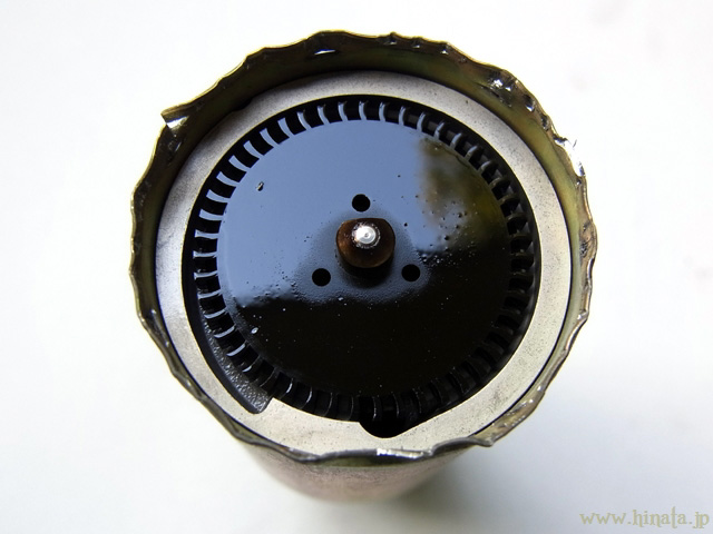 ポンプモーター内のインペラ