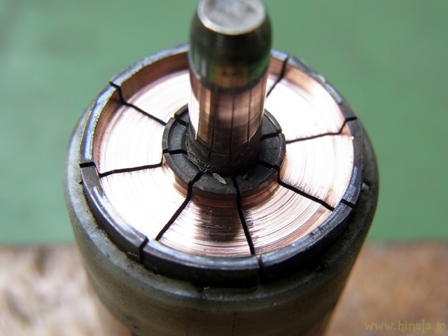 コミュテーターの摩耗状況