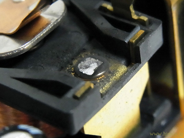 固定接点の様子