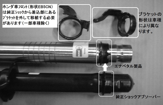 ダンパーフォーク用ブラケットの移植アナウンス