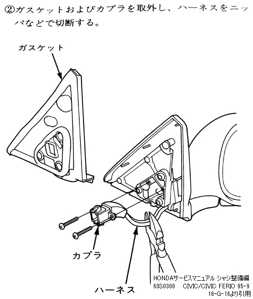ハーネス切断指示はHonda公式