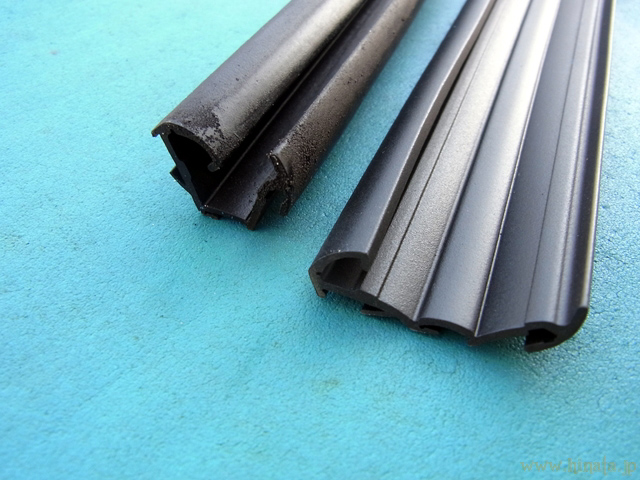 ガラスランチャンネルの新旧比較