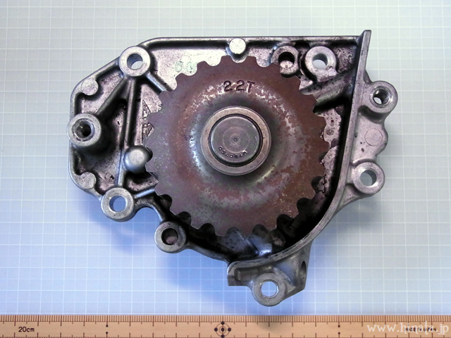 使用後のウォーターポンプ