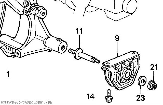 左側フロントストッパー周辺のパーツカタログ