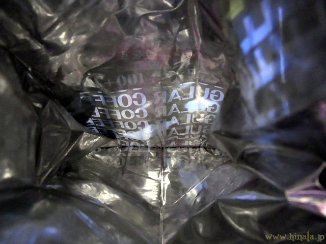 コーヒー袋も透明部分あり