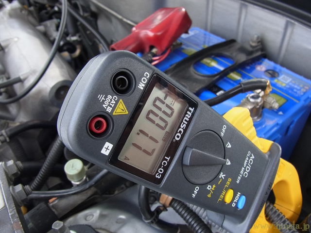 マイナス表示でバッテリーからの電力供給