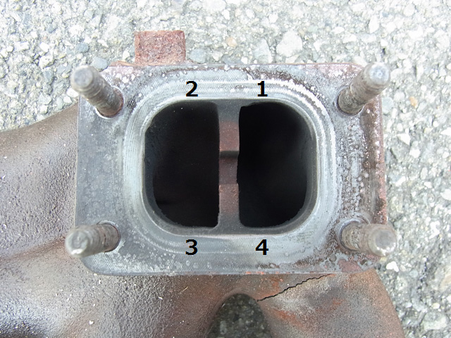 シリンダーからの排気位置