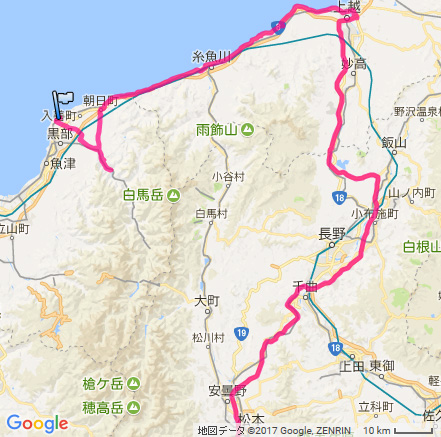 7月1日の走行ログ