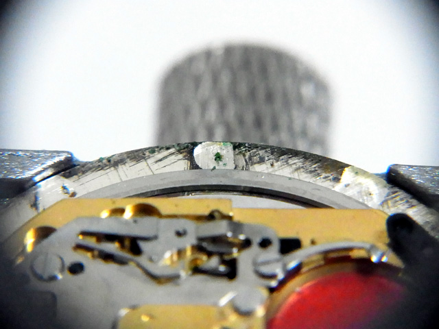 僅かばかりの錆を発見