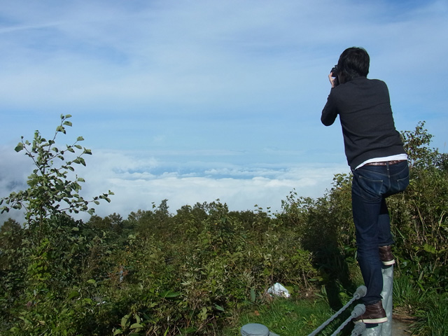 雲海撮影中