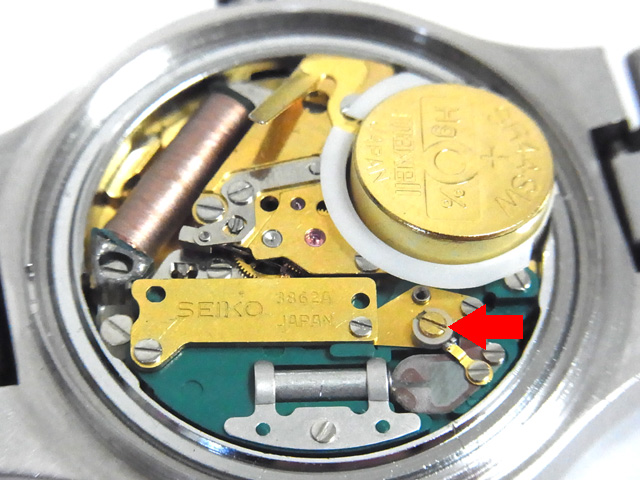 セイコーCal.3862Aのトリマコンデンサ