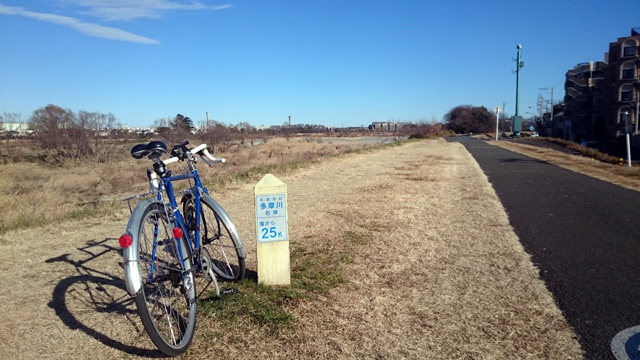 多摩川の河口から25km地点