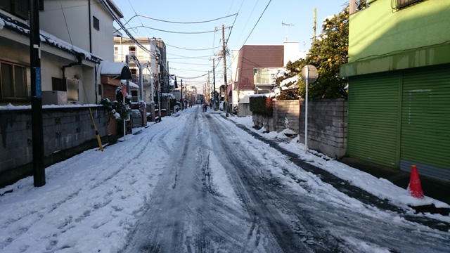 住宅地部分は雪まみれ