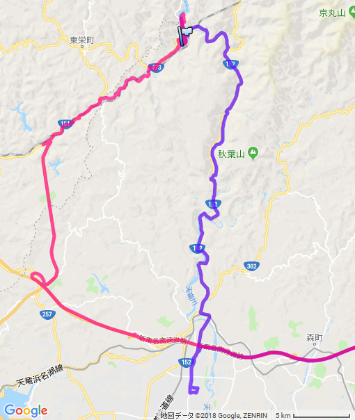 GPSロガーによる走行ログ