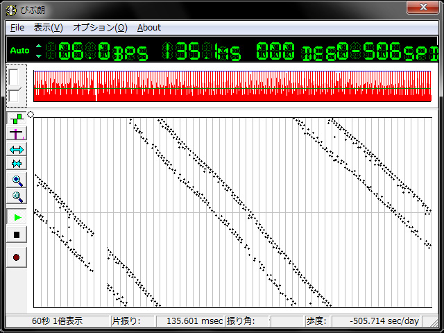 修理前の鉄道時計の歩度