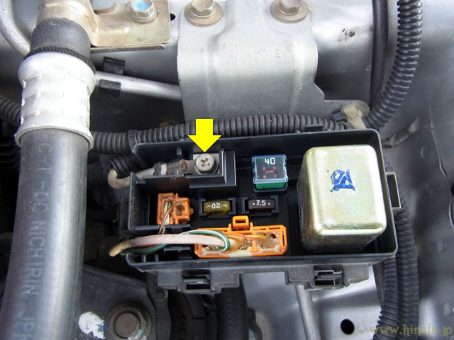 ABSヒューズボックス内