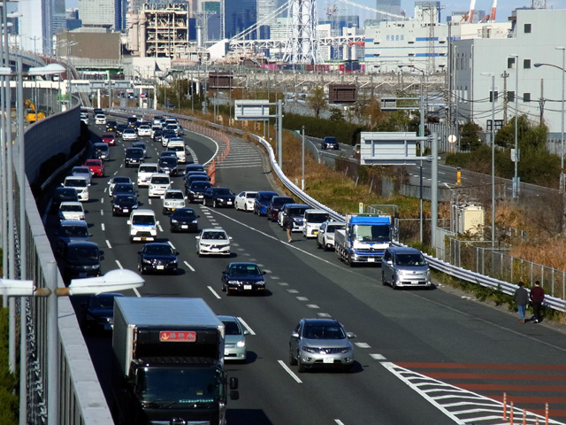 大井パーキングエリア手前