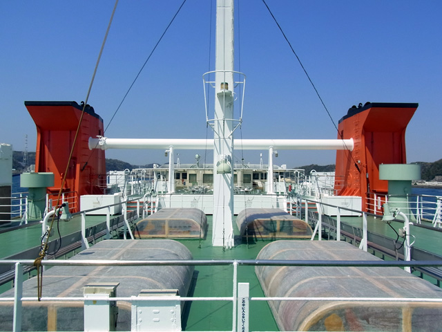 しらはま丸のデッキ