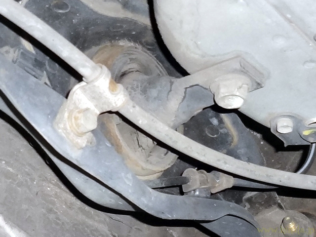 純正のトレーリングアームブッシュ