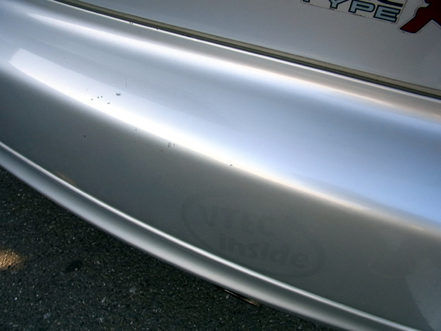 リアバンパーの傷