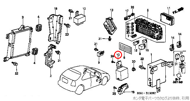 コントロールユニット(室内)系のパーツリスト