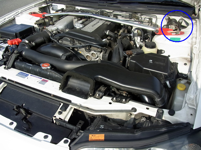 S15シルビアのワイパーモーターの位置