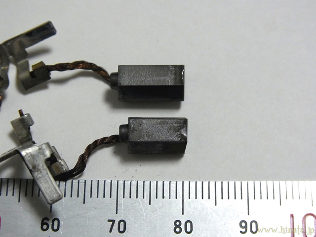 ブラシの摩耗比較