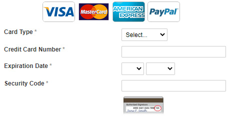 クレジットカード情報の入力