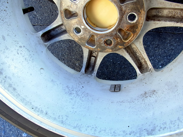 簡易清掃後のホイール