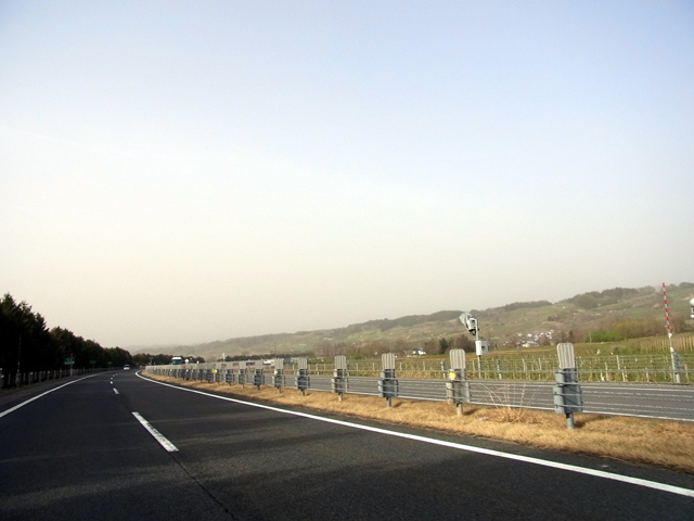 東北道で見た黄砂
