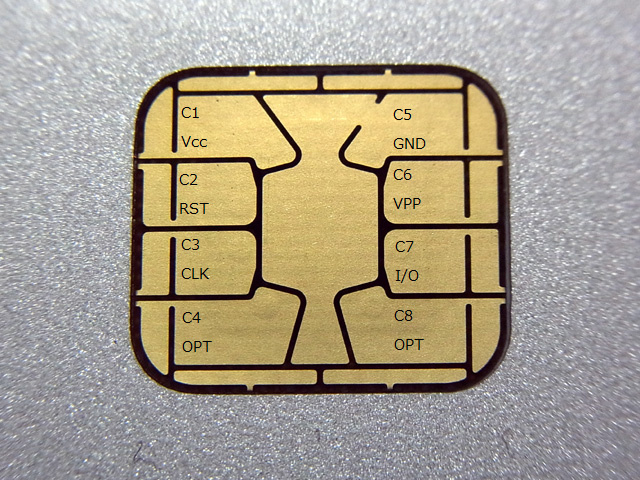 ICカード接点のピンアサイン