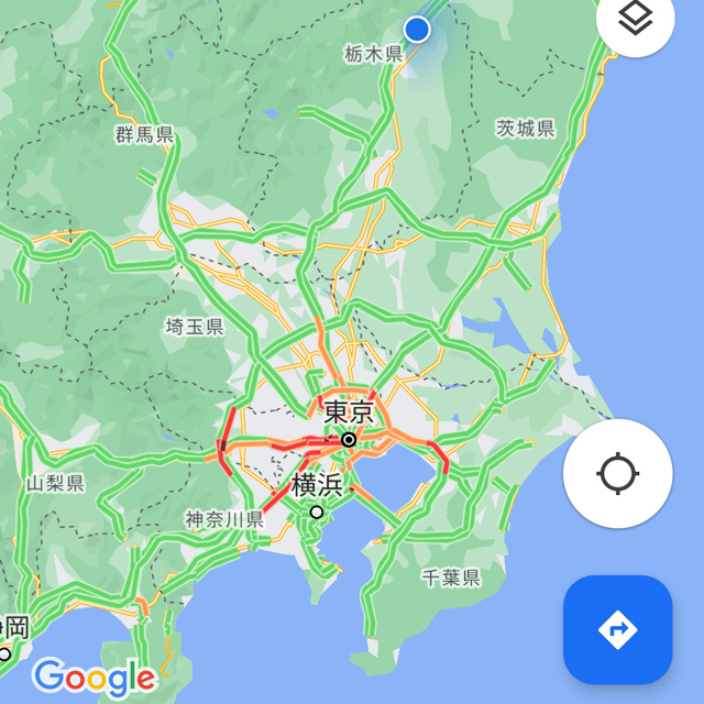 Google Mapでの走行位置