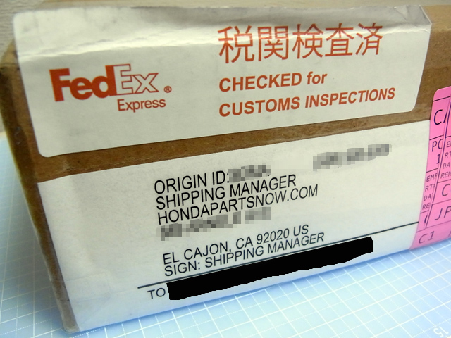 HondaPartsNow.comからの品物