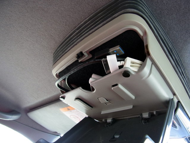 ルーフコンソールの中身